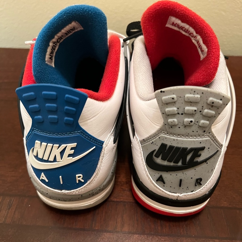 AIR JORDAN 4 RETRO SE WHAT THE 2019 CI1184-146 WHITE/MILITARY BLUE-FIRE RED - Picture 3 of 11